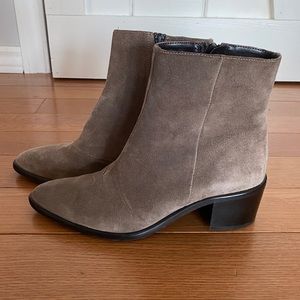 Ladies suede ankle boots